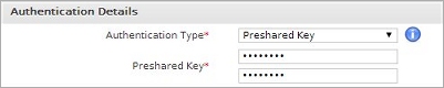 Screen shot of the Cyberoam Authentication Details section