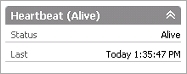 Screen shot of the Heartbeat section on the Device page
