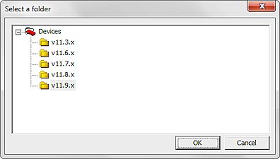 Screen shot of the Select Folder dialog box
