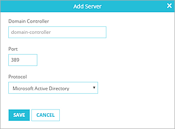 Screen shot of the Add Server dialog box