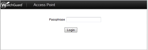 Screen shot of the Access Point local web UI login page