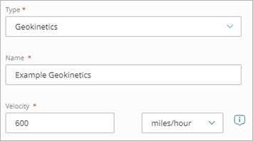 Screen shot of the geokinetics fields on the Add Policy Object page.