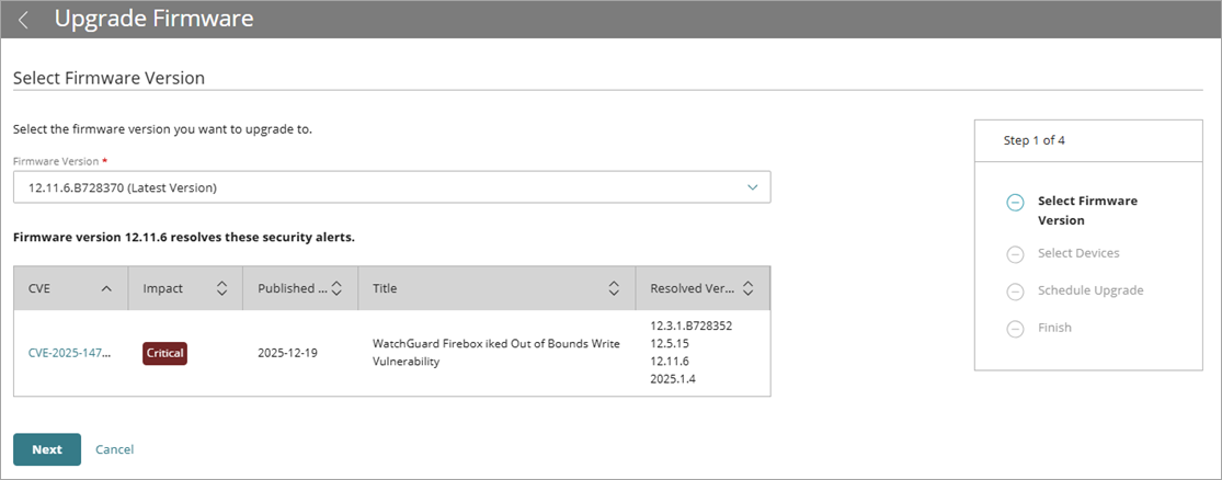 Screenshot of the Security Alert Details page