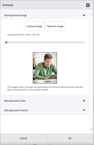 Edit Splash Page background image