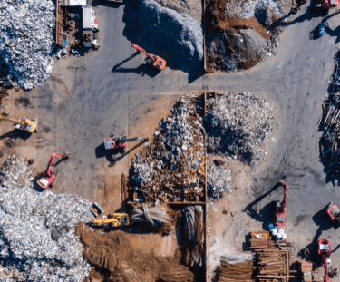 Environmental Impact - Overhead view of a construction site