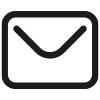 Black envelope icon for Email