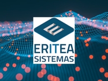 ERITEA SISTEMA logo on a stylized teal graph-lined landscape