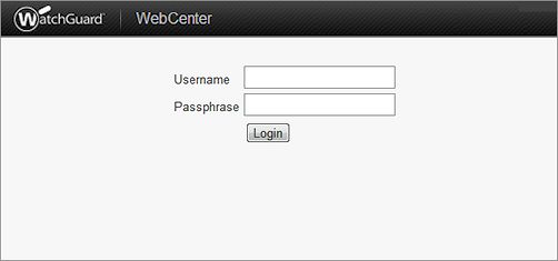 Capture d'écran de la page de connexion à Web Log and Report Manager Web UI