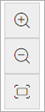 Screenshot of the Zoom in, Zoom out, and Reset zoom buttons on the toolbar.