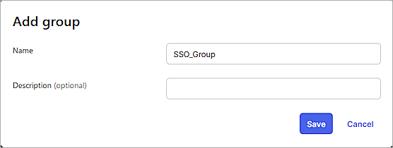 Screenshot of Okta, adding Group