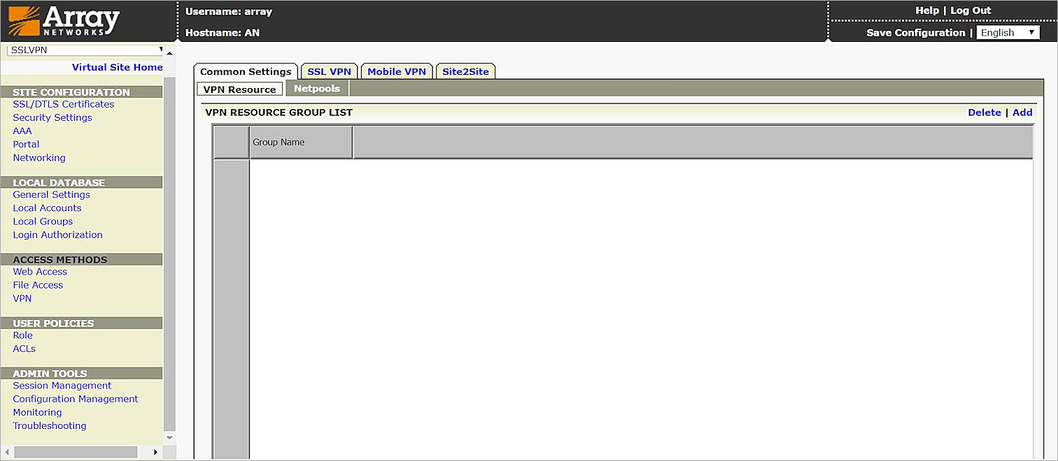 Array Networks SSL VPN Integration with AuthPoint