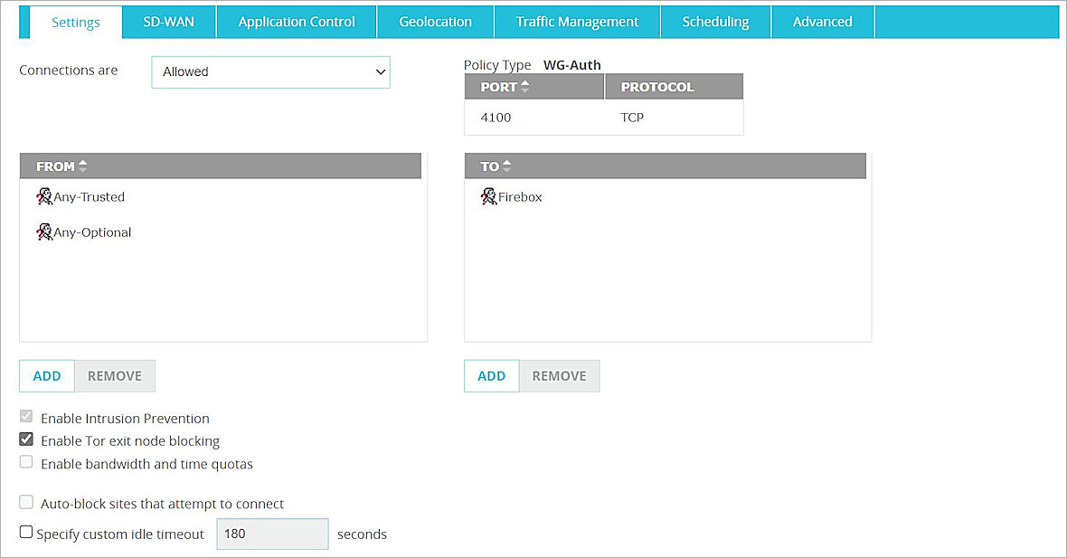 Firebox Authentication Portal Integration with AuthPoint