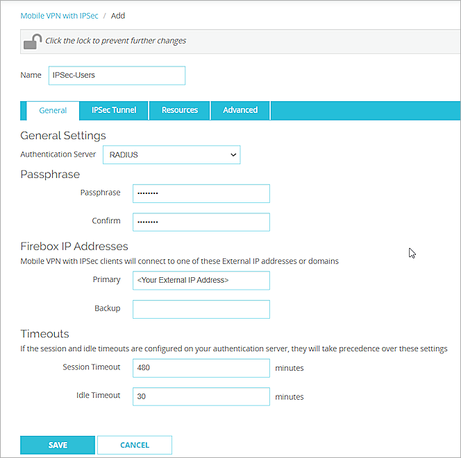 the sreenshot of adding ipsec group
