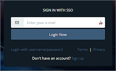 Screenshot of Test SSO