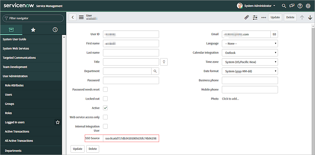Screen shot of servicenow, picture14
