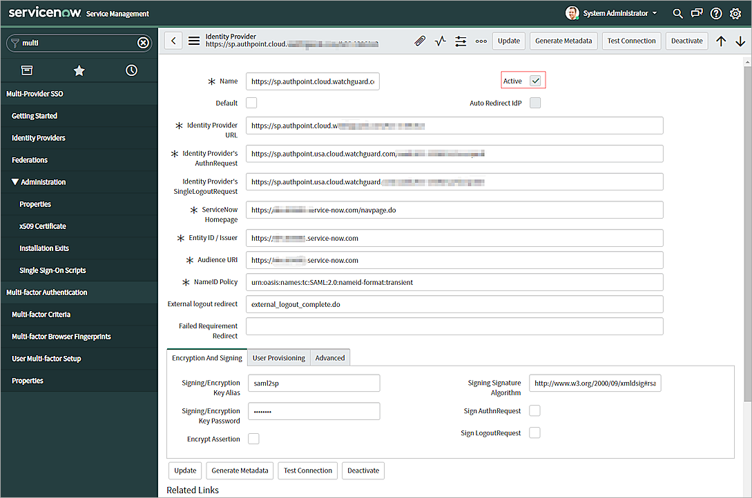 Screen shot of servicenow, picture16
