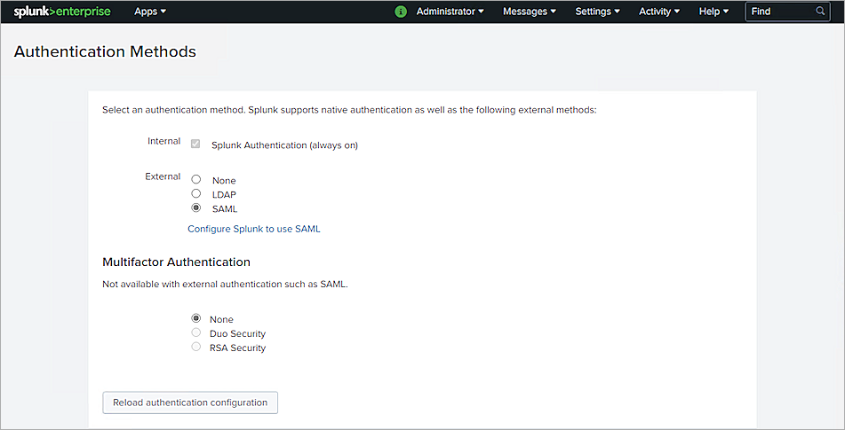 Screenshot of Splunk, picture2