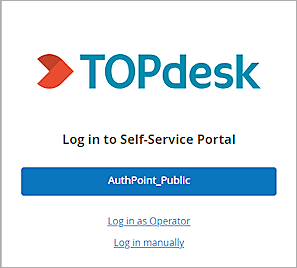 Screenshot of Test TOPdesk Self-Service Portal
