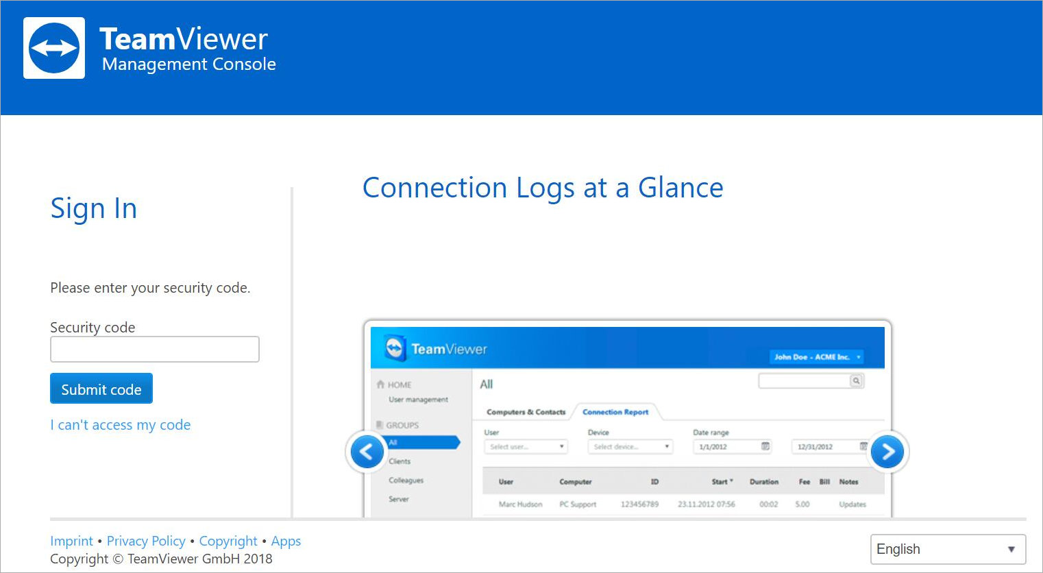 Security code text box on the TeamViewer log in window.