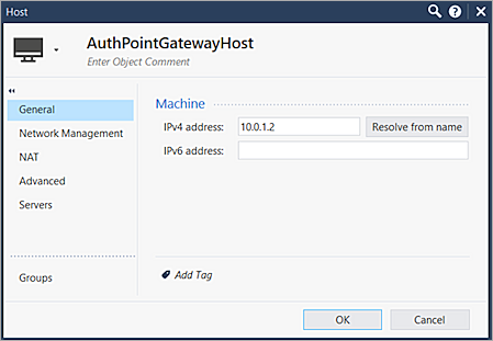 The screenshot of CheckPoint Host