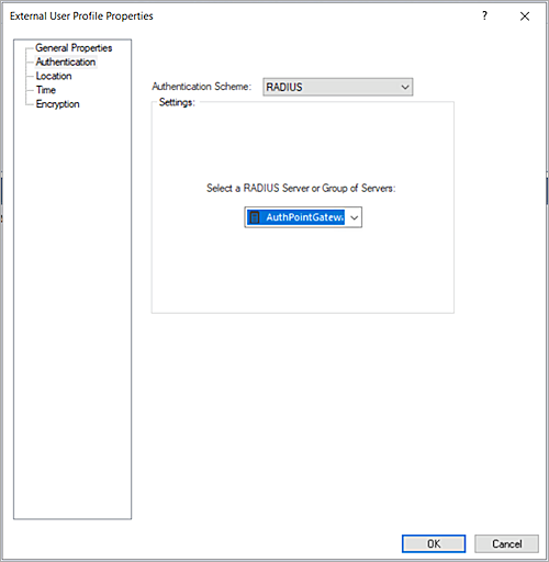 The screenshot of CheckPoint SmartDashboard Authentication