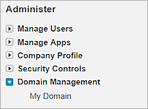 my domain menu