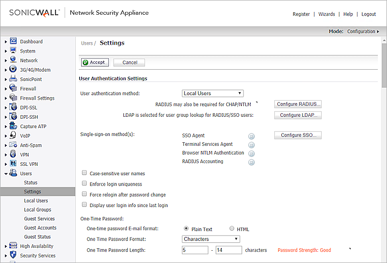 Dell SonicWall Network Security Appliance Integration with AuthPoint