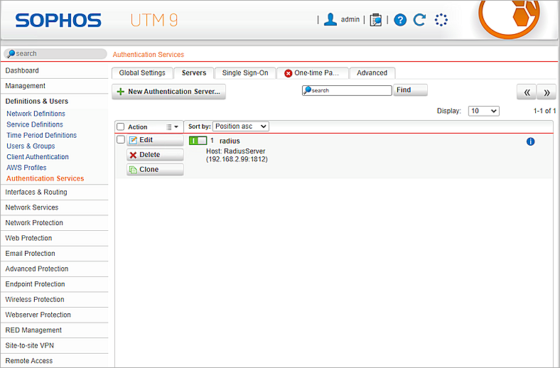 Screenshot of Sophos UTM, picture6