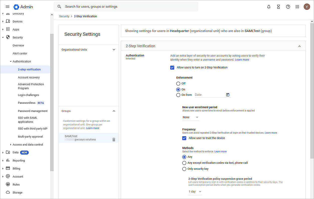 Screenshot of Google Workspace, GCI-2-Step-Verification