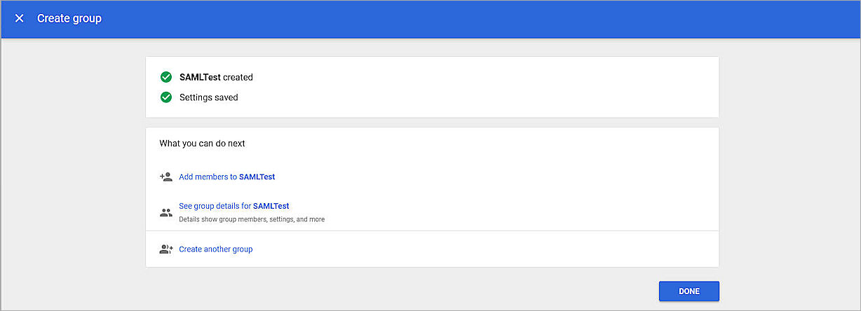 Screenshot of Google Workspace, GCI-Group-settings