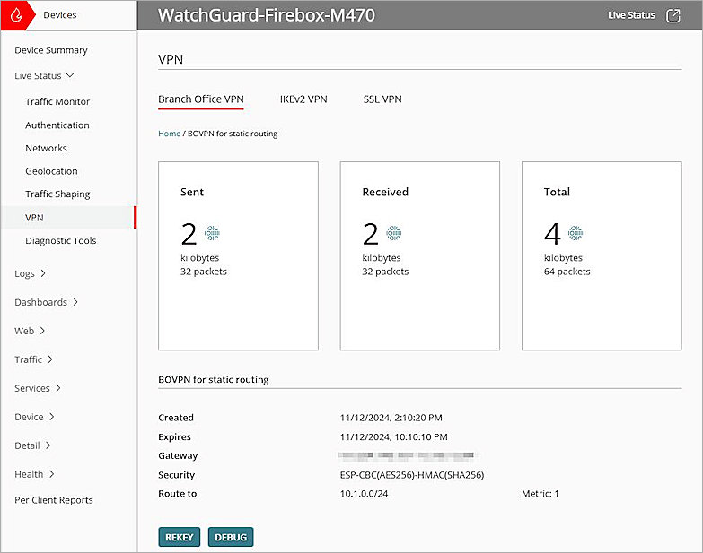 Microsoft Azure and Cloud-Managed Firebox with Static Routing BOVPN ...