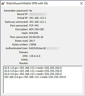 Screenshot of SSL client, test Push