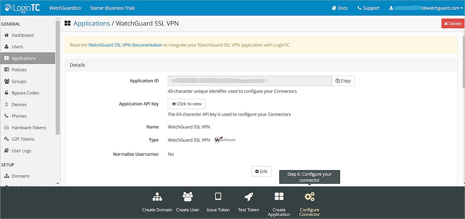 Screenshot of the Configure Connector page