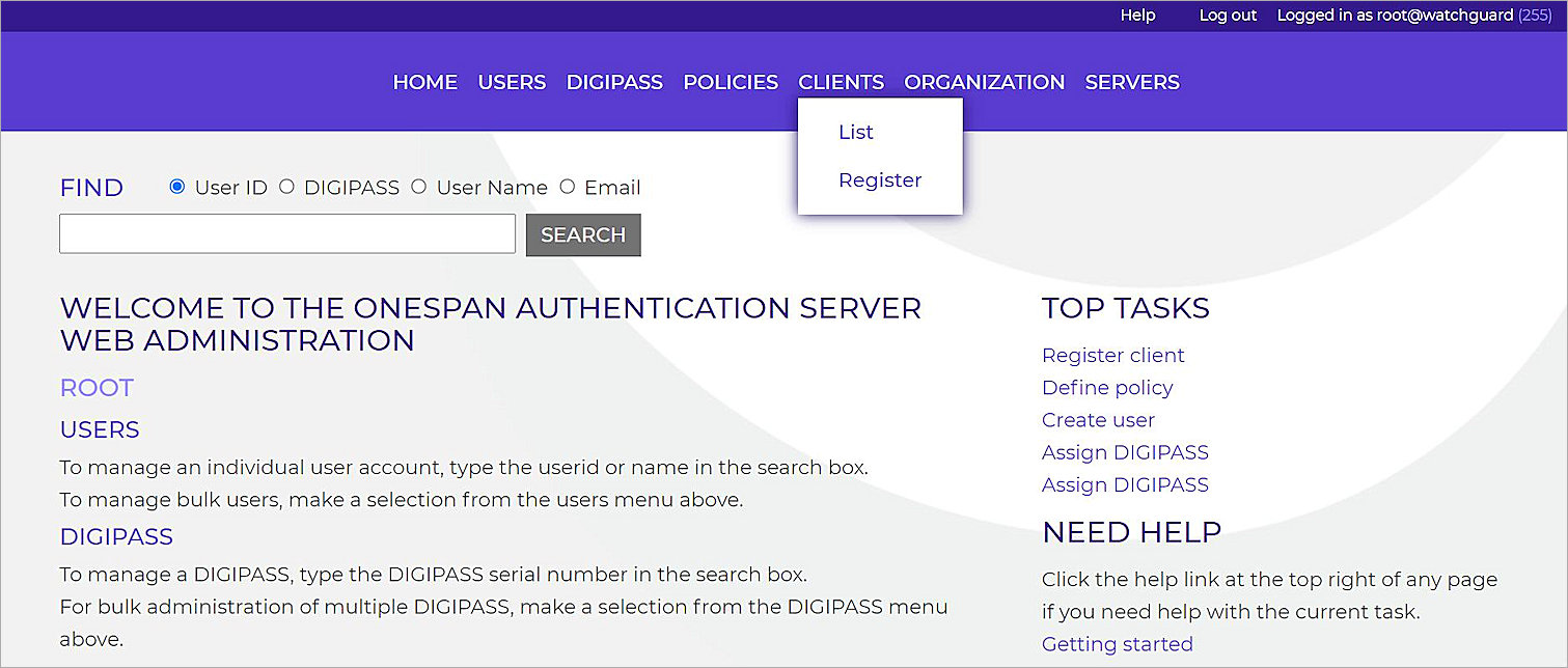 Screenshot of OneSpan