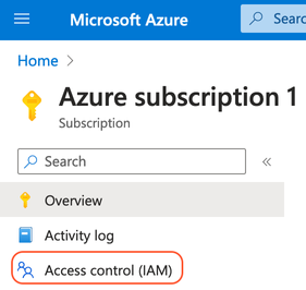 Screenshot of the Azure subscription details page