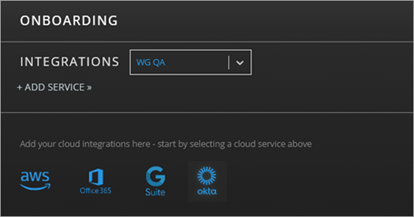 Screen shot of MDR portal Cloud Integrations page