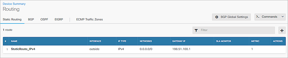 Screenshot of Cisco Firepower, Basic Settings 3