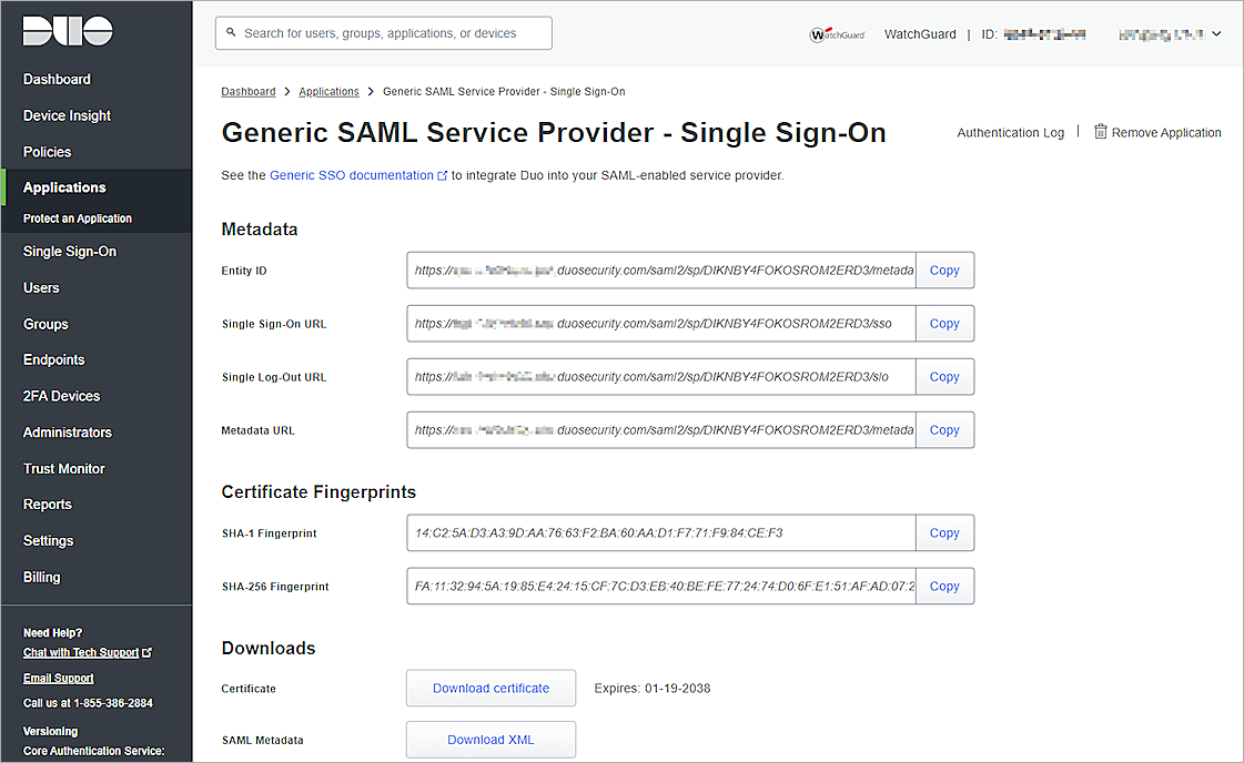 Screenshot of Duo Applications, picture002