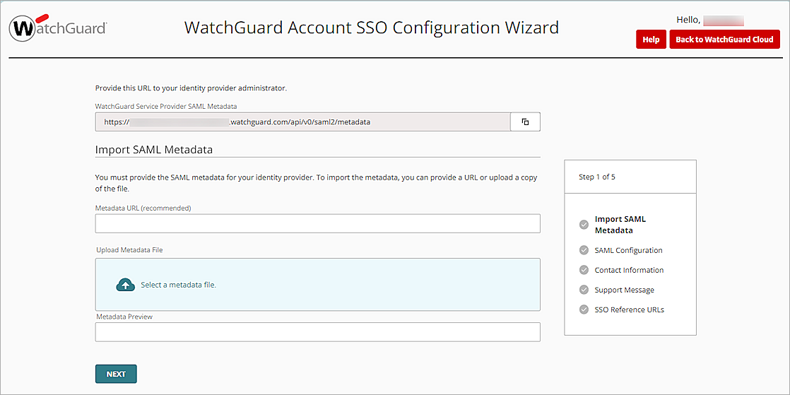 Screenshot of WGID, import metadata