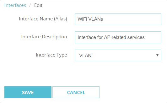 Screen shot of the WatchGuard Firewall VLAN interface assignment