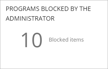 Screen shot of the Programs Blocked by the Administrator tile