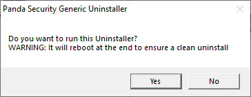 Screenshot of the Uninstaller dialog box