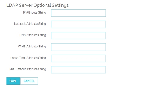 screenshot of the LDAP Server Optional Settings