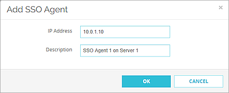Screen shot of the Add SSO Agent dialog box