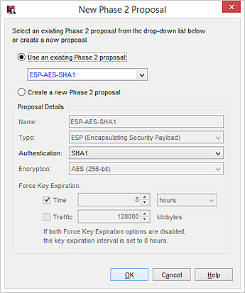 Screen shot of the New Phase2 Proposal dialog box