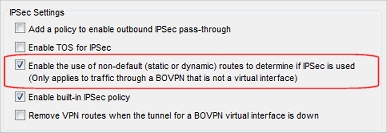 Screen shot of the VPN Settings dialog box,  IPSec Settings section