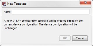 Screen shot of the New Template dialog box