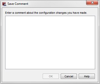 Screen shot of the Save Comment dialog box