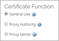 Screenshot of the import certificate dialog box
