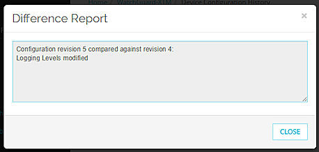 Screen shot of the Difference Report dialog box with the report results